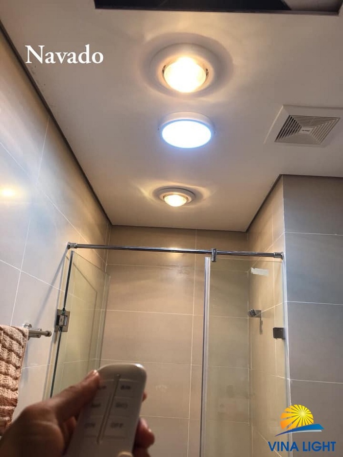 Ứng dụng của Đèn sưởi nhà tắm âm trần 1 bóng mặt tròn Navado NAV6010
